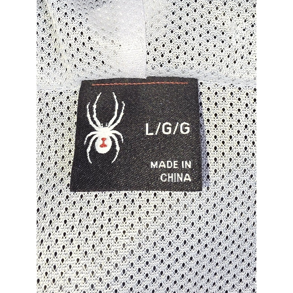 Spyder Men's L Black Red Logo Water Resistant Hooded Windbreaker Mesh Lined - Picture 8 of 12